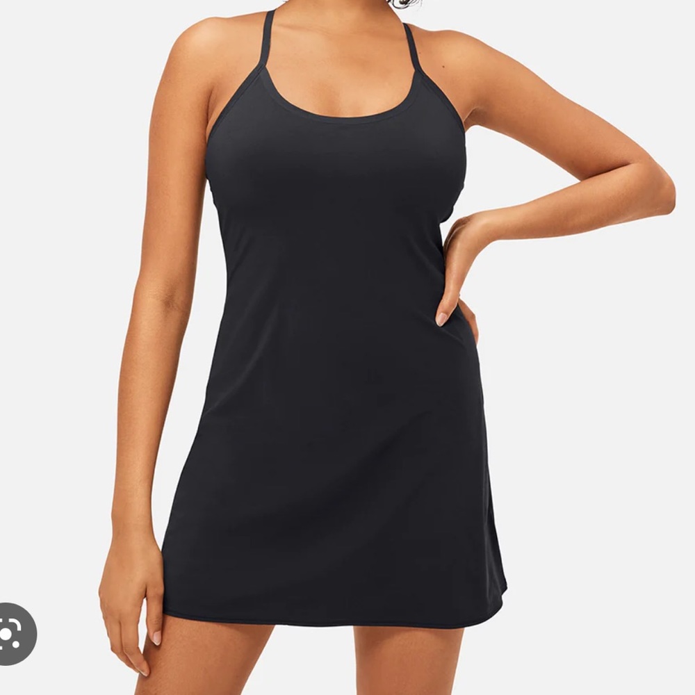 Outdoor Voices Black Strappy Active Dress